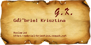 Gábriel Krisztina névjegykártya