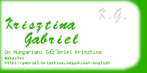 krisztina gabriel business card